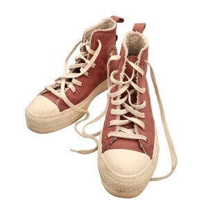 Converse All Star Chuck Taylor CTAS Sherpa Platform High-Top Sneakers Rust Pink